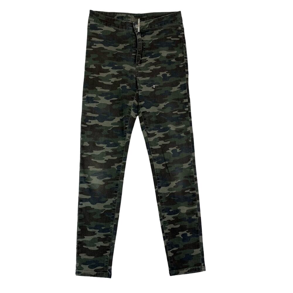 Free People Urban Outfitters Jeans Womens Size 26 Green Army Camouflage Skinny